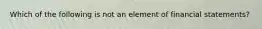 Which of the following is not an element of financial statements?