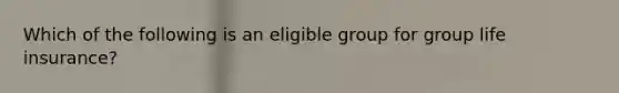 Which of the following is an eligible group for group life insurance?