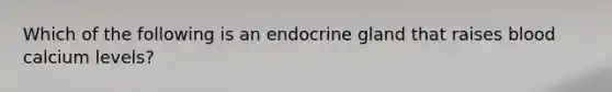 Which of the following is an endocrine gland that raises blood calcium levels?