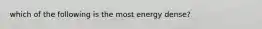 which of the following is the most energy dense?