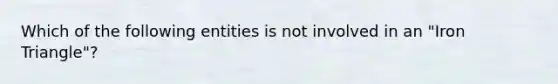 Which of the following entities is not involved in an "Iron Triangle"?