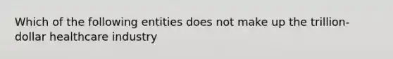 Which of the following entities does not make up the trillion-dollar healthcare industry