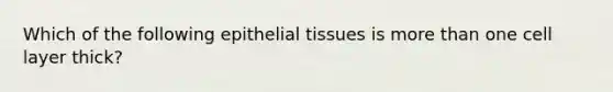 Which of the following <a href='https://www.questionai.com/knowledge/k7dms5lrVY-epithelial-tissue' class='anchor-knowledge'>epithelial tissue</a>s is more than one cell layer thick?