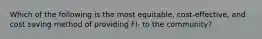 Which of the following is the most equitable, cost-effective, and cost saving method of providing Fl- to the community?