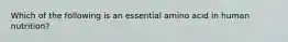 Which of the following is an essential amino acid in human nutrition?