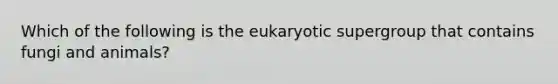 Which of the following is the eukaryotic supergroup that contains fungi and animals?