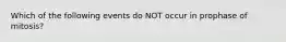 Which of the following events do NOT occur in prophase of mitosis?