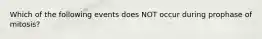 Which of the following events does NOT occur during prophase of mitosis?