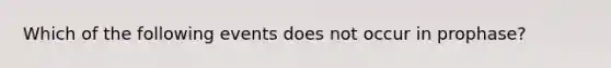 Which of the following events does not occur in prophase?