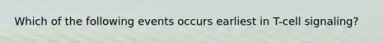 Which of the following events occurs earliest in T-cell signaling?