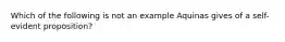 Which of the following is not an example Aquinas gives of a self-evident proposition?