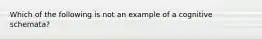 Which of the following is not an example of a cognitive schemata?