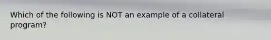 Which of the following is NOT an example of a collateral program?