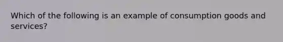 Which of the following is an example of consumption goods and services​?