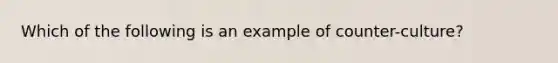 Which of the following is an example of counter-culture?