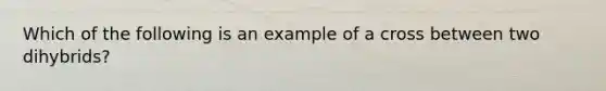 Which of the following is an example of a cross between two dihybrids?