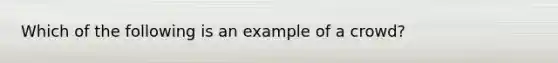 Which of the following is an example of a crowd?