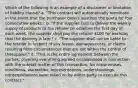 Which of the following is an example of a disclaimer or limitation of liability clause? a. "This contract will automatically terminate in the event that the purchaser orders lessthan the quota for four consecutive weeks." b. "If the supplier fails to deliver the weekly supply of products to the retailer on orbefore the first day of each week, the supplier shall pay the retailer 100 for eachday that the delivery is late." c. "The supplier shall not be liable to the retailer in respect of any losses, damages,costs, or claims resulting from circumstances that are not within the control of thesupplier." d. "This is the entire agreement between the parties, covering everything agreed orunderstood in connection with the subject matter of this transaction. No oralpromises, conditions, warranties, representations, understandings, orinterpretations were relied on by either party to execute this contract."