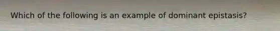 Which of the following is an example of dominant epistasis?