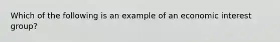 Which of the following is an example of an economic interest group?