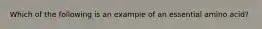 Which of the following is an example of an essential amino acid?