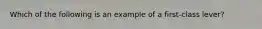 Which of the following is an example of a first-class lever?