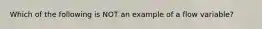 Which of the following is NOT an example of a flow variable?