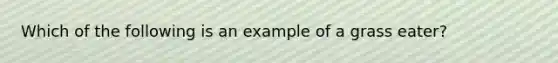 Which of the following is an example of a grass eater?