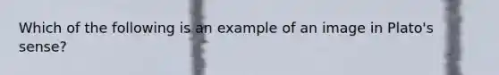 Which of the following is an example of an image in Plato's sense?