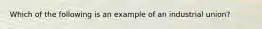 Which of the following is an example of an industrial union?