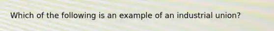 Which of the following is an example of an industrial union?