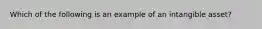 Which of the following is an example of an intangible asset?