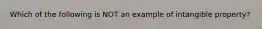 Which of the following is NOT an example of intangible property?