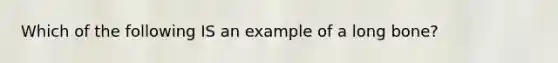 Which of the following IS an example of a long bone?