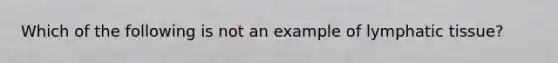 Which of the following is not an example of lymphatic tissue?