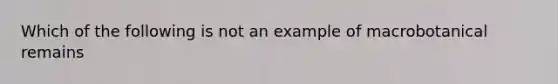 Which of the following is not an example of macrobotanical remains