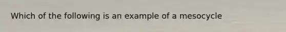 Which of the following is an example of a mesocycle