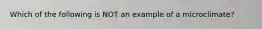 Which of the following is NOT an example of a microclimate?