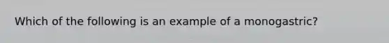 Which of the following is an example of a monogastric?