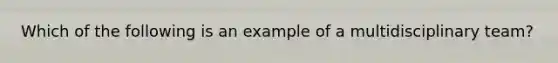 Which of the following is an example of a multidisciplinary team?