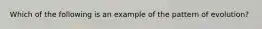 Which of the following is an example of the pattern of evolution?