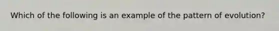 Which of the following is an example of the pattern of evolution?