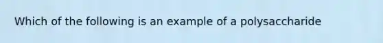 Which of the following is an example of a polysaccharide