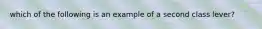 which of the following is an example of a second class lever?