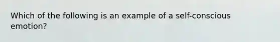 Which of the following is an example of a self-conscious emotion?