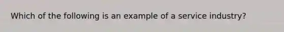 Which of the following is an example of a service industry?