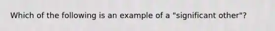 Which of the following is an example of a "significant other"?