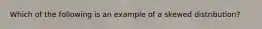 Which of the following is an example of a skewed​ distribution?