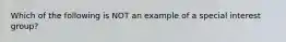 Which of the following is NOT an example of a special interest group?