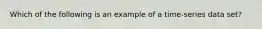 Which of the following is an example of a time-series data set?